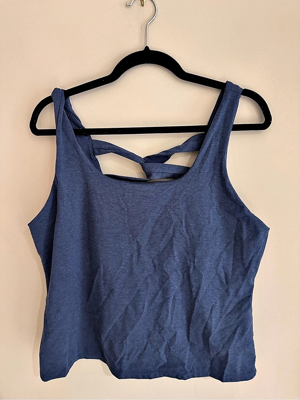 GapFit Studio Support Top Athletic Tank Top in Blue Size XL
